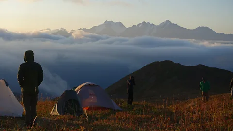 Transcaucasian Trail Association Along the route, hikers camp or stay overnight in guesthouses (Credit: Transcaucasian Trail Association)