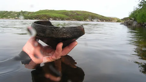 Chris Murray Diver Chris Murray's pottery discoveries have changed the timeline of crannogs and their place in Scottish history (Credit: Chris Murray)