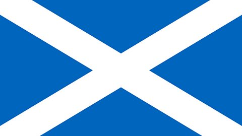 Focus image: a Scottish flag