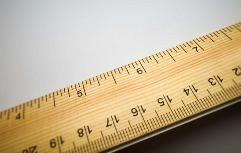 close up of a ruler