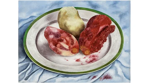 Private collection/ Courtesy Sotheby's Mexico City Kahlo was interested in the symbolism of plants, as seen in Tunas (Still Life with Prickly Pear Fruit), 1938 (Credit: Private collection/ Courtesy Sotheby's Mexico City)