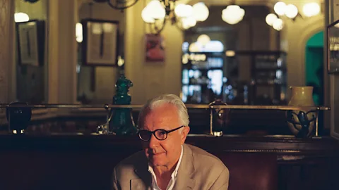 Lily Radziemski Iconic figure of French gastronomy Alain Ducasse in his Paris restaurant Aux Lyonnaise (Credit: Lily Radziemski)