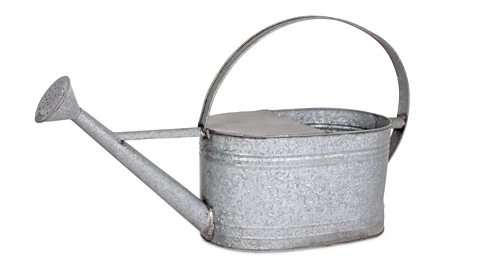 A zinc coated watering can