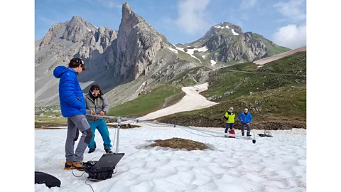 ALPALGA Glaciologists fear that if the algae spreads it will decrease the albedo of the snow and drive further melting of snowpacks in mountain ranges around the world (Credit: ALPALGA)