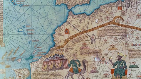 Map detail taken from the fourteenth-century Catalan Atlas. 