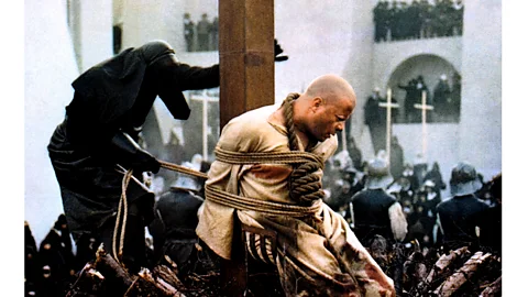 Alamy In the climactic scene, Grandier is put on a pyre and burnt to death as the final step in the King's ruse to destroy Loudun's independence (Credit: Alamy)