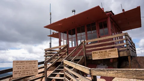 Kate Schoenbach The Devil's Head Lookout tower is one of a few US fire towers that still maintain seasonal operations (Credit: Kate Schoenbach)