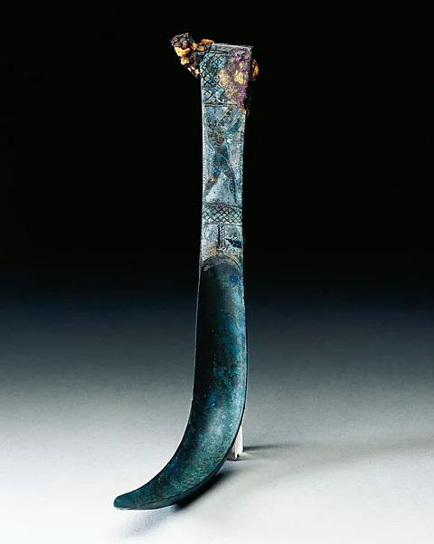 Getty Images A strigil, which was used for cleaning off sand, sweat and mud (Credit: Getty Images)