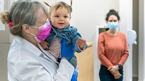 A little girl at the dentists.