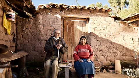 Heather Jasper Sangarará native Enrique Arnedo Oimas (left) called Tito Condemayta, "the heroine of the Battle of Sangarará" (Credit: Heather Jasper)