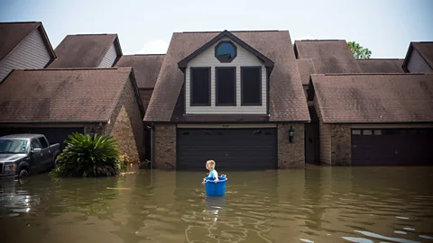 Emily Kask/AFP/Getty Images Hurricane Harvey left nearly one third of Houston under water and forced thousands of people from their homes (Credit: Emily Kask/AFP/Getty Images)
