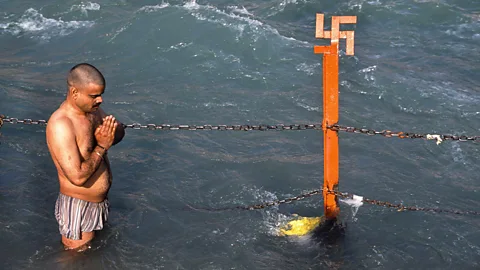 Alamy In Hinduism the swastika cross has for many centuries been a symbol of religious devotion (Credit: Alamy)