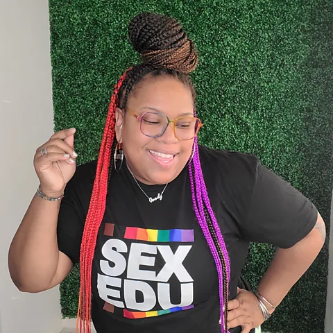 Goody Howard Sex educator Goody Howard defines sex positivity as "operat[ing] in spaces with information around sex and pleasure, without shame or stigma" (Credit: Goody Howard)