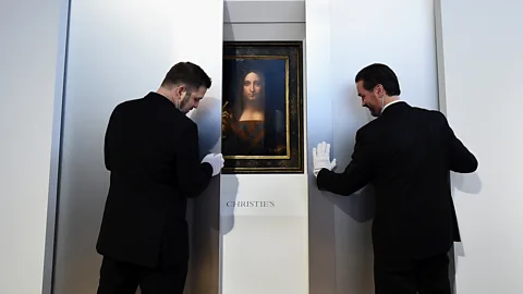 Photo by Ilya S Savenok/Getty Images for Christie's Auction House Leonardo da Vinci's Salvator Mundi was sold by Christie's in 2017 for a record-breaking $450 million (Credit: Photo by Ilya S Savenok/Getty Images for Christie's Auction House)