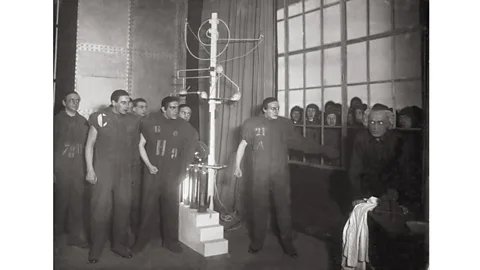 Getty Images A laboratory scene from RUR being performed around 1923 in a Berlin theatre (Credit: Getty Images)