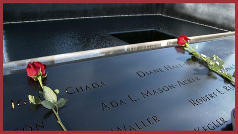 Image: detail of the 9/11 Memorial in New York City