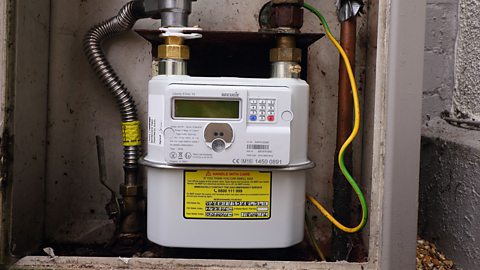 A domestic gas meter.