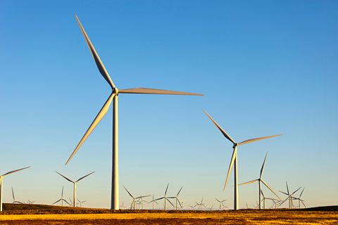 Turbines at the Whitelee Wind Farm, East Renfrewshire.