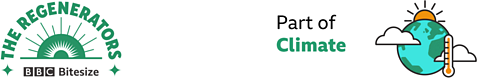 Regenerators Part of Climate banner picture of earth with sun and thermometer