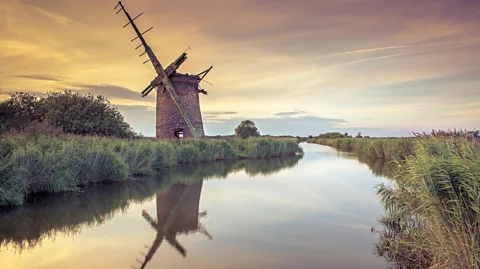 Helen Storer/Getty Images Abandoned windmill on the Norfolk Broads at sunset