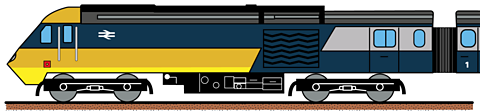 A tv Bitesize graphic of Intercity 125.