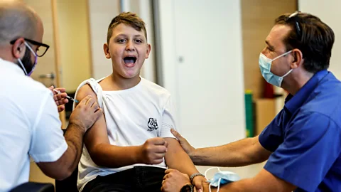 Reuters Israel has vaccinated more than half of 12 to 15-year-olds against Covid-19 – and even some younger children who are at special risk (Credit: Reuters)