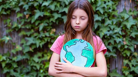 Child concerned by climate change