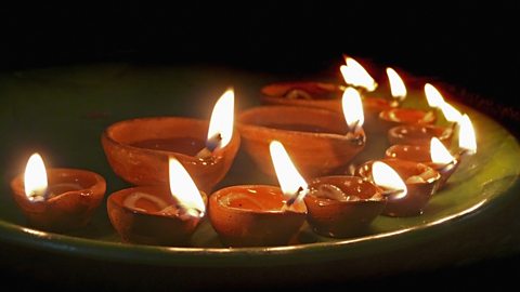 Focus image: Diya lamps, popular at Diwali