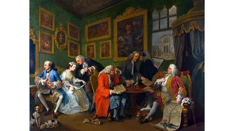 Getty Images With Hogarth, the devil is always in the detail – the Palladian house in the background of Marriage à-la-Mode implies corruption and vulgarity (Credit: Getty Images)