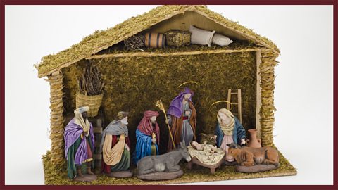 Focus image: a nativity scene