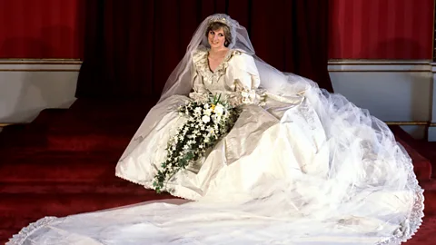 Press Association From Diana's 1981 wedding to Charles onwards, popular culture began to create a mythos around her (Credit: Press Association)
