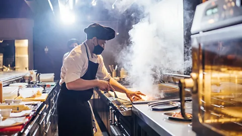 Getty Images Food and retail, the sectors that are seeing the most resignations during the pandemic in the US, have some of the highest quit rates historically anyway (Credit: Getty Images)