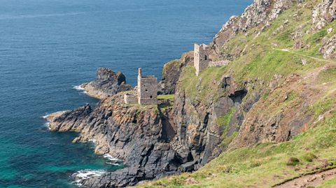 The Crowns engine houses at Botallack mine in Cornwall