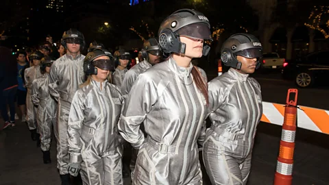Getty Images Characters from Ready Player One, at the launch of the movie (Credit: Getty Images)