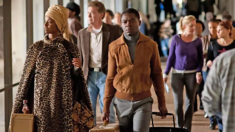 Alamy Zoe Saldana (left) was accused of perpetuating "blackface" when she changed her features to play Nina Simone in 2016's Nina (Credit: Alamy)