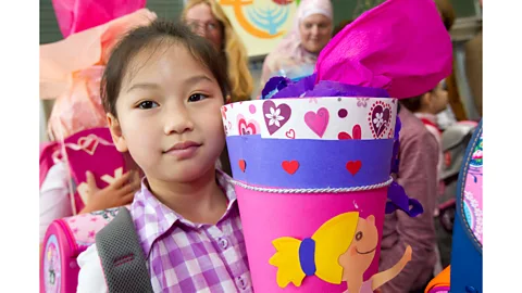 Today, many families craft their own "school cones" to get them exactly right (Getty Images)