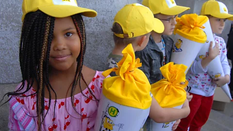 Throughout history, "school cones" have retained their essential meaning as a gift that helps children cope with a big transition (Getty Images)