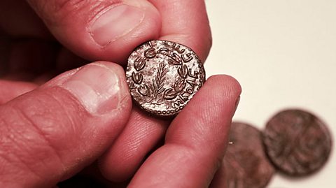 An ancient coin made from copper