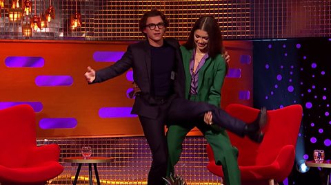 BBC One - The Graham Norton Show, Series 29, Episode 10, What do Tom Holland and Zendaya find challenging about the Spider-Man stunts?