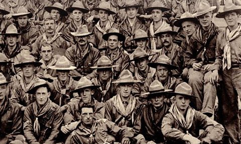 The Canadian Volunteers known as The Moose Jaw Legion of Frontiersmen in 1914