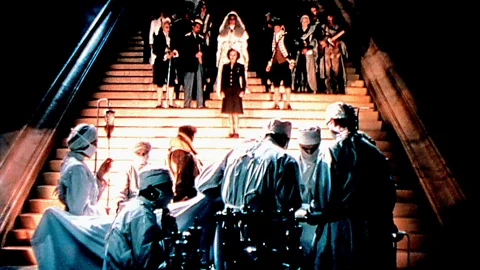 Alamy The stairway to heaven in A Matter of Life and Death was an escalator dubbed 'Operation Ethel', constructed by engineers from the London enger Transport Board (Credit: Alamy)