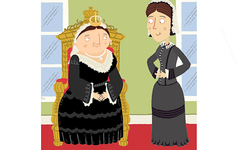 Florence Nightingale with Queen Victoria.