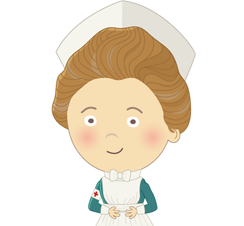 Edith Cavell in a nurse's uniform.