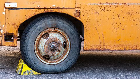 A car showing signs of rusting