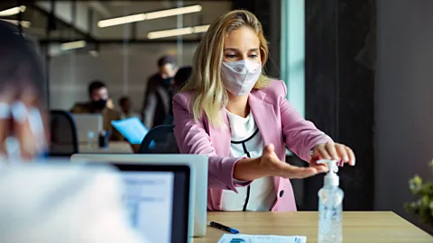 Getty Images As the pandemic stretches on into a third year, the way offices look and the way we act within them will still look nothing like they did in 2019 (Credit: Getty Images)