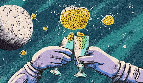 Emmanuel Lafont/ BBC Without the right glassware, champagne would float away as fizzy blobs (Credit: Emmanuel Lafont/ BBC)