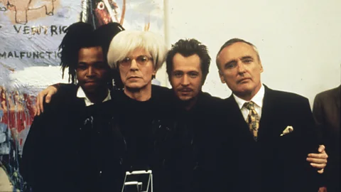 BFI In the biopic Basquiat (1996), Bowie plays the role of Andy Warhol with a wry playfulness (Credit: BFI)