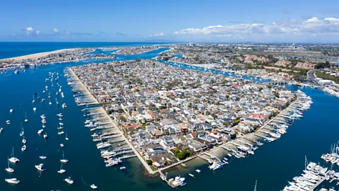 Alamy Balboa Island in California was built on a mudflat, and for years residents struggled with poor infrastructure (Credit: Alamy)