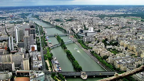 Getty Images Swan Island in Paris was created in the early 1800s to protect the city's bridges (Credit: Getty Images)