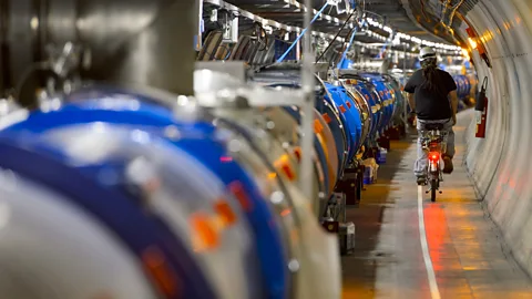 Fabrice Coffrini/AFP/Getty Images Scientists at Cern have been trying to study antimatter in the hope of understanding more about the early Universe (Credit: Fabrice Coffrini/AFP/Getty Images)